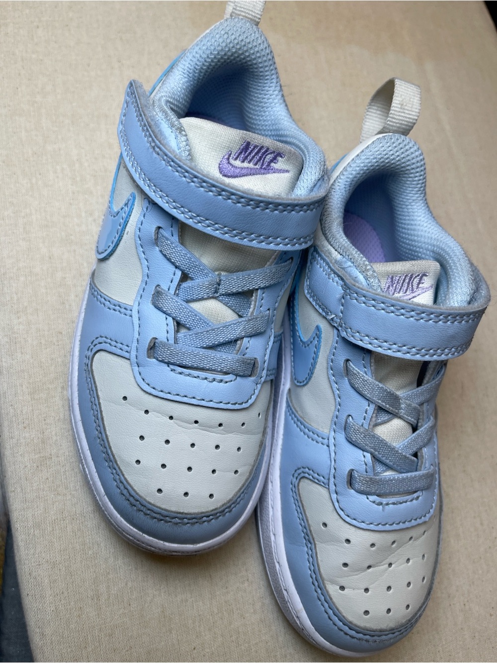 Nike Kids' Light Blue and White Low-Top Sneakers